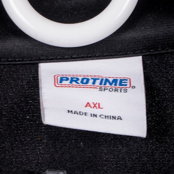 Soccer C H Track Jacket XL Mens Black White Zipper Pockets Athletic ProTime - Picture 4 of 5